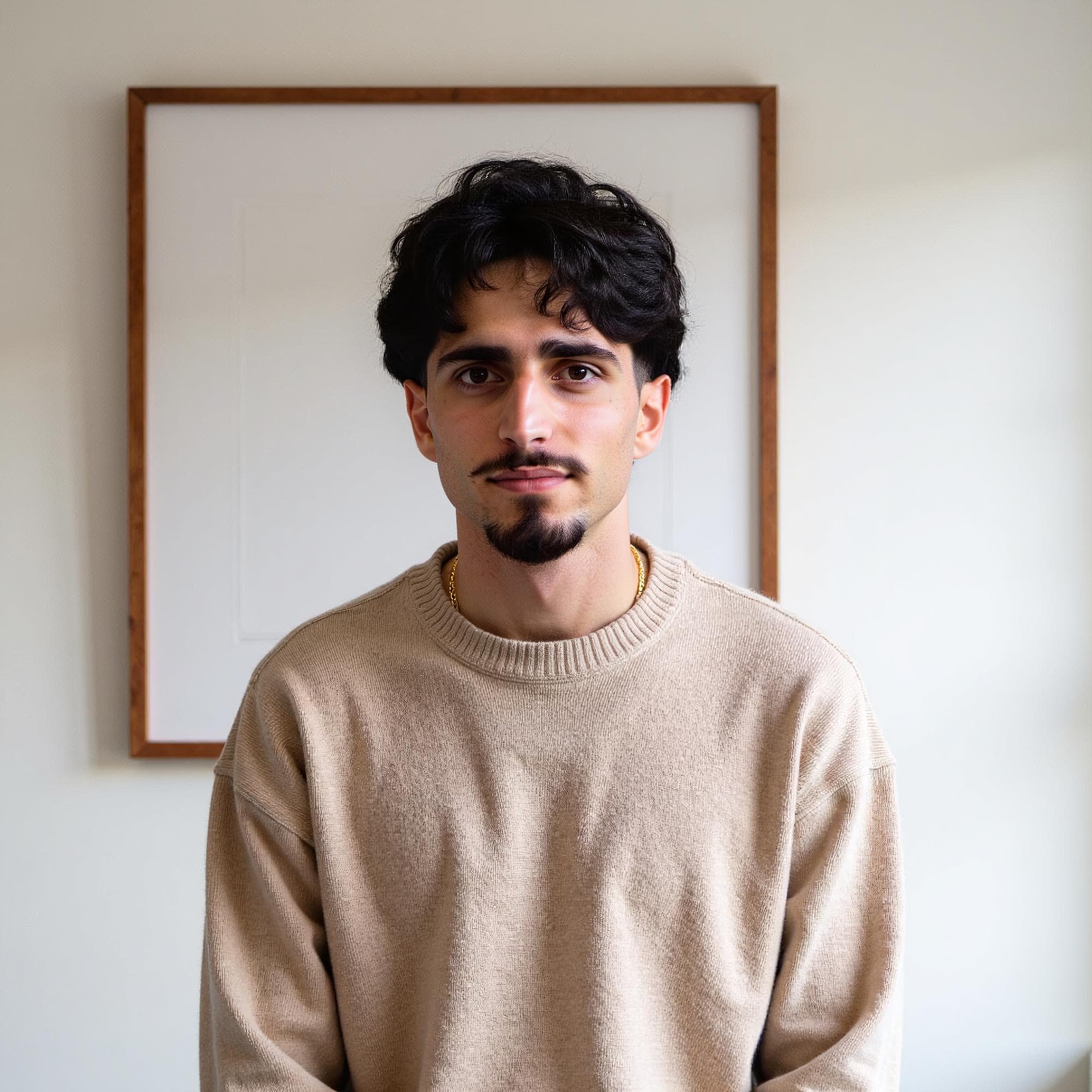 Minimal AI dating photo style: Simple background and clear face
